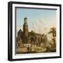 Townspeople Near the Nicolaikerk, Utrecht-Jan Hendrik Verheyen-Framed Giclee Print