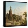 Townspeople Near the Nicolaikerk, Utrecht-Jan Hendrik Verheyen-Framed Stretched Canvas