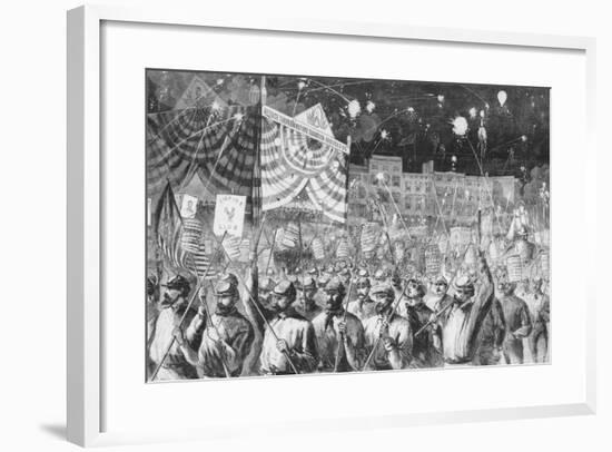 Townspeople Parading-null-Framed Giclee Print