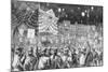 Townspeople Parading-null-Mounted Giclee Print