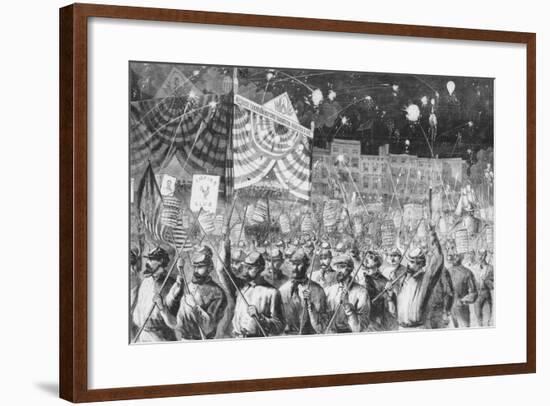 Townspeople Parading-null-Framed Giclee Print