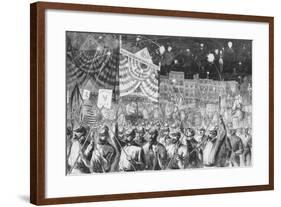 Townspeople Parading-null-Framed Giclee Print