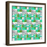 Toy Blocks Small - Green-Laurence Lavallee-Framed Giclee Print