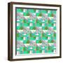 Toy Blocks Small - Green-Laurence Lavallee-Framed Giclee Print