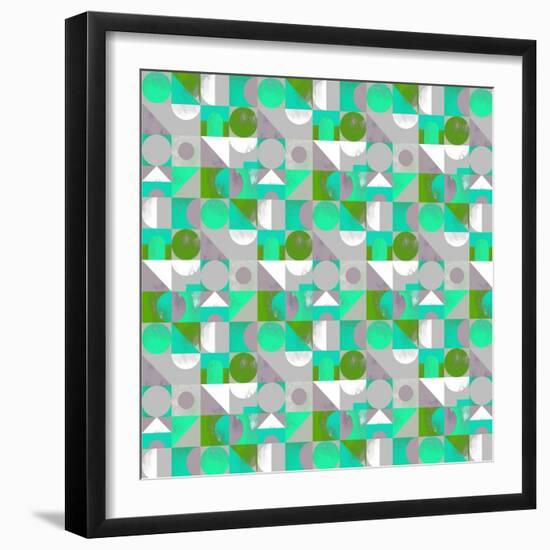 Toy Blocks Small - Green-Laurence Lavallee-Framed Giclee Print