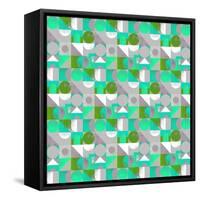 Toy Blocks Small - Green-Laurence Lavallee-Framed Stretched Canvas