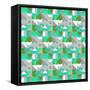Toy Blocks Small - Green-Laurence Lavallee-Framed Stretched Canvas