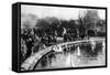Toy Boats at the Tuileries Gardens, Paris, 1931-Ernest Flammarion-Framed Stretched Canvas