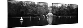 Toy Boats Floating on Water, Central Park, Manhattan, New York City, New York State, USA-null-Mounted Photographic Print