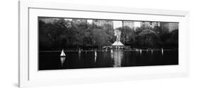 Toy Boats Floating on Water, Central Park, Manhattan, New York City, New York State, USA-null-Framed Photographic Print