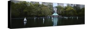Toy Boats Floating on Water, Central Park, Manhattan, New York, USA-null-Stretched Canvas