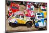 Toy Cars Made with Metal Food Box and Sold on the National 7 Road, Madagascar, Africa-Bruno Morandi-Mounted Photographic Print