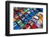 Toy Cars Made with Metal Food Box and Sold on the National 7 Road, Madagascar, Africa-Bruno Morandi-Framed Photographic Print