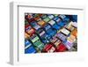 Toy Cars Made with Metal Food Box and Sold on the National 7 Road, Madagascar, Africa-Bruno Morandi-Framed Photographic Print