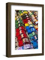 Toy Cars Made with Metal Food Box and Sold on the National 7 Road, Madagascar, Africa-Bruno Morandi-Framed Photographic Print