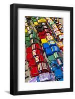 Toy Cars Made with Metal Food Box and Sold on the National 7 Road, Madagascar, Africa-Bruno Morandi-Framed Photographic Print