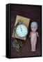 Toy Doll and Watch-Den Reader-Framed Stretched Canvas