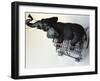 Toy Elephant in Toy Supermarket Cart-Winfred Evers-Framed Photographic Print