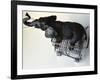 Toy Elephant in Toy Supermarket Cart-Winfred Evers-Framed Photographic Print