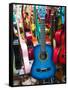 Toy Guitars, Olvera Street Market, El Pueblo de Los Angeles, Los Angeles, California, USA-Walter Bibikow-Framed Stretched Canvas
