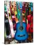 Toy Guitars, Olvera Street Market, El Pueblo de Los Angeles, Los Angeles, California, USA-Walter Bibikow-Stretched Canvas