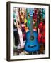 Toy Guitars, Olvera Street Market, El Pueblo de Los Angeles, Los Angeles, California, USA-Walter Bibikow-Framed Premium Photographic Print