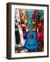 Toy Guitars, Olvera Street Market, El Pueblo de Los Angeles, Los Angeles, California, USA-Walter Bibikow-Framed Photographic Print