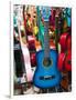 Toy Guitars, Olvera Street Market, El Pueblo de Los Angeles, Los Angeles, California, USA-Walter Bibikow-Framed Photographic Print