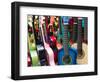 Toy Guitars, Olvera Street Market, El Pueblo de Los Angeles, Los Angeles, California, USA-Walter Bibikow-Framed Photographic Print