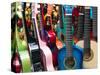 Toy Guitars, Olvera Street Market, El Pueblo de Los Angeles, Los Angeles, California, USA-Walter Bibikow-Stretched Canvas