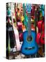 Toy Guitars, Olvera Street Market, El Pueblo de Los Angeles, Los Angeles, California, USA-Walter Bibikow-Stretched Canvas