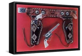 Toy Holster and Six-Shooter-null-Framed Stretched Canvas