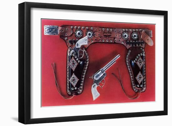 Toy Holster and Six-Shooter-null-Framed Art Print