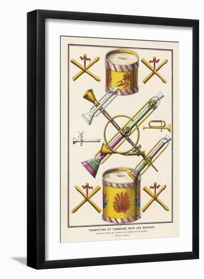 Toy Musical Instruments Including Drums and Horns-null-Framed Art Print