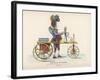 Toy Representing Pulchinello Riding a Velocipede-null-Framed Art Print