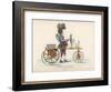 Toy Representing Pulchinello Riding a Velocipede-null-Framed Art Print