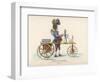 Toy Representing Pulchinello Riding a Velocipede-null-Framed Art Print