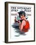 "Toy Sailboat," Saturday Evening Post Cover, August 1, 1925-Charles A. MacLellan-Framed Premium Giclee Print