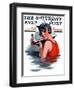 "Toy Sailboat," Saturday Evening Post Cover, August 1, 1925-Charles A. MacLellan-Framed Giclee Print