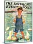 "Toy Sailboats," Saturday Evening Post Cover, June 24, 1933-Eugene Iverd-Mounted Giclee Print