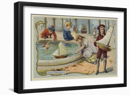 Toy Sailing Boats-null-Framed Giclee Print