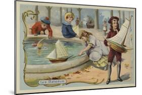 Toy Sailing Boats-null-Mounted Giclee Print