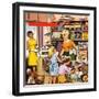 Toy Shop Assistant-null-Framed Giclee Print