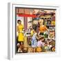 Toy Shop Assistant-null-Framed Giclee Print