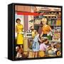 Toy Shop Assistant-null-Framed Stretched Canvas