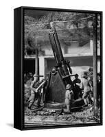 Toy Soldiers and Anti-Aircraft Artillery-null-Framed Stretched Canvas