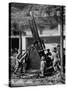 Toy Soldiers and Anti-Aircraft Artillery-null-Stretched Canvas