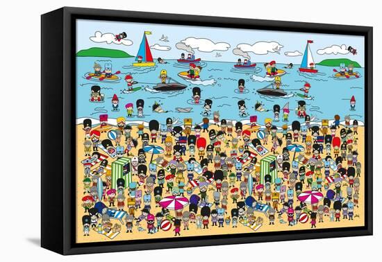 Toy Soldiers - Beach-The Paper Stone-Framed Stretched Canvas