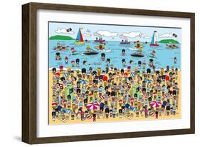 Toy Soldiers - Beach-The Paper Stone-Framed Giclee Print