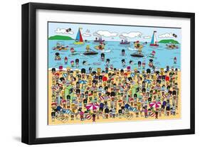 Toy Soldiers - Beach-The Paper Stone-Framed Giclee Print